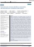 Cover page: Hydrodynamics structure plankton communities and interactions in a freshwater tidal estuary