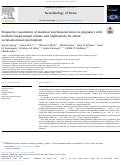 Cover page: Prospective association of maternal psychosocial stress in pregnancy with newborn hippocampal volume and implications for infant social-emotional development