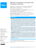 Cover page: Bacterial communities associated with cell phones and shoes.