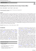 Cover page: Modifying the Trier Social Stress Test to Induce Positive Affect