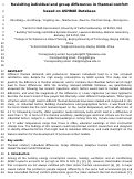 Cover page: Revisiting individual and group differences in thermal comfort based on ASHRAE database