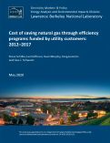 Cover page: Cost of saving natural gas through efficiency programs funded by utility customers: 2012–2017
