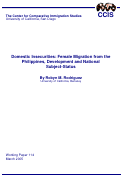 Cover page: Domestic Insecurities: Female Migration from the Philippines, Development and National Subject-Status
