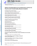 Cover page: Number of Pregnant Women at Four Dental Clinics and the Care They Received: A Dental Quality eMeasure Evaluation