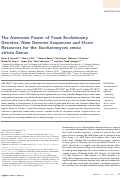 Cover page: The Awesome Power of Yeast Evolutionary Genetics: New Genome Sequences and Strain Resources for the Saccharomyces sensu stricto Genus