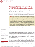 Cover page: Expanding the genotypic spectrum of ACTG2-related visceral myopathy