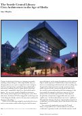 Cover page: The Seattle Central Library:  Civic Architecture in the Age of Media     [Media and the City]