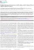 Cover page: Finished Genome of Zymomonas mobilis subsp. mobilis Strain CP4, an Applied Ethanol Producer