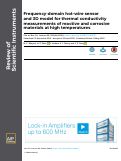 Cover page: Frequency-domain hot-wire sensor and 3D model for thermal conductivity measurements of reactive and corrosive materials at high temperatures