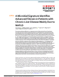 Cover page: A Microbial Signature Identifies Advanced Fibrosis in Patients with Chronic Liver Disease Mainly Due to NAFLD.