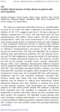 Cover page: Variable clinical features in Fabry disease in patients with novel mutations