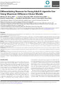 Cover page: Differentiating Reasons for Young Adult E-cigarette Use Using Maximum Difference Choice Models.