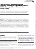 Cover page: Vegetarian Diets Are Associated with Selected Cardiometabolic Risk Factors among Middle-Older Aged South Asians in the United States