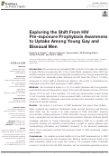 Cover page: Exploring the Shift From HIV Pre-exposure Prophylaxis Awareness to Uptake Among Young Gay and Bisexual Men