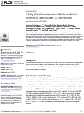 Cover page: Safety of azithromycin in infants under six months of age in Niger: A community randomized trial