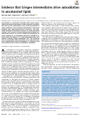 Cover page: Evidence that Criegee intermediates drive autoxidation in unsaturated lipids