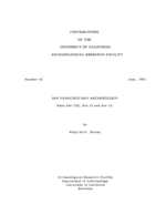 Cover page: San Francisco Bay Archaeology: Sites Ala-328, Ala-13 and Ala-12