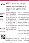 Cover page: Efficacy and safety of strontium ranelate in the treatment of knee osteoarthritis: results of a double-blind, randomised placebo-controlled trial