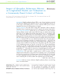 Cover page: Impact of Idiopathic Pulmonary Fibrosis on Longitudinal Health-care Utilization in a Community-Based Cohort of Patients