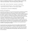 Cover page: Impacts of variable renewable energy on wholesale markets and generating assets in the United States: A review of expectations and evidence