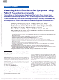 Cover page: Measuring Pelvic Floor Disorder Symptoms Using Patient-Reported Instruments: Proceedings of the Consensus Meeting of the Pelvic Floor Consortium of the American Society of Colon and Rectal Surgeons, the International Continence Society, the American Urogynecologic Society, and the Society of Urodynamics, Female Pelvic Medicine and Urogenital Reconstruction.