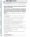 Cover page: Brief Report: Phase IIa Safety Study of a Vaginal Ring Containing Dapivirine in Adolescent Young Women.