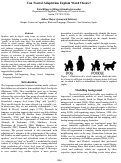 Cover page: Can Neural Adaptation Explain Word Choice?