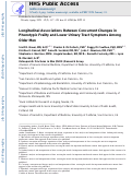 Cover page: Longitudinal Associations between Concurrent Changes in Phenotypic Frailty and Lower Urinary Tract Symptoms among Older Men