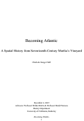 Cover page: Becoming Atlantic: A Spatial History from Seventeenth‐Century Martha’s