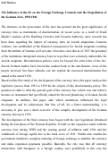 Cover page: The Influence of the SS on the Foreign Exchange Controls and the Despoliation of the German Jews, 1935-1941