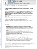 Cover page: The association between sleep patterns and obesity in older adults