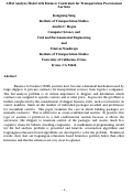 Cover page: A Bid Analysis Model with Business Constraints for Transportation Procurement Auctions