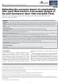 Cover page: Estimating the economic impact of complications after open tibial fracture: A secondary analysis of the pilot Gentamicin Open Tibia trial (pGO-Tibia).