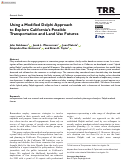 Cover page of Using a Modified Delphi Approach to Explore California's Possible Transportation and Land Use Futures