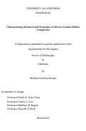 Cover page: Characterizing Structure and Properties of Woven Ceramic Matrix Composites