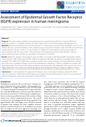 Cover page: Assessment of Epidermal Growth Factor Receptor (EGFR) expression in human meningioma