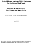 Cover page: Spatial Disaggregation of CO2 Emissions for the State of California