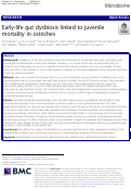 Cover page: Early-life gut dysbiosis linked to juvenile mortality in ostriches