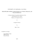 Cover page: Mobile Health Tracking of Sleep Bruxism for Clinical, Research, and Personal Reflection