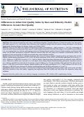 Cover page: Differences in Infant Diet Quality Index by Race and Ethnicity Predict Differences in Later Diet Quality.