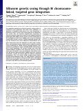 Cover page: Silkworm genetic sexing through W chromosome-linked, targeted gene integration