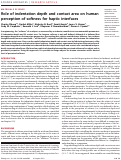 Cover page: Role of indentation depth and contact area on human perception of softness for haptic interfaces