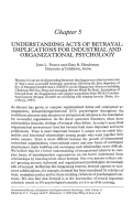 Cover page: Understanding acts of betrayal: Implications for industrial and organizational psychology