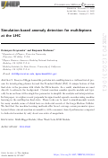 Cover page: Simulation-based anomaly detection for multileptons at the LHC