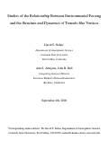 Cover page: Studies of the relationship between environmental forcing and the 
structure and dynamics of tornado-like vortices