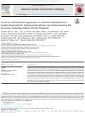 Cover page: Practical, Evidence-Based Approaches to Nutritional Modifications to Reduce Atherosclerotic Cardiovascular Disease: An American Society For Preventive Cardiology Clinical Practice Statement.