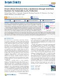 Cover page: Direct Lithium Extraction from α-Spodumene through Solid-State Reactions for Sustainable Li2CO3 Production.