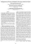 Cover page: Modeling Relational Priming and Multiplicative Reasoning with Rational Numbers