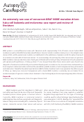 Cover page: An extremely rare case of concurrent BRAF V600E mutation driven hairy cell leukemia and melanoma: case report and review of literature.