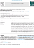Cover page of Digital lifestyles and mobility dynamics: Temporal and platform heterogeneity in vehicle travel